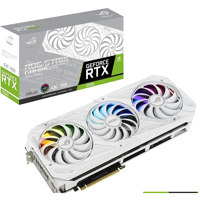 3090 rtx ASUS-ROG-STRIX-RTX3090-O24G-WHITE 그래픽 카드 용 새로운 Evga rtx 3090