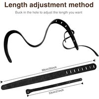 Sangle de guitare en cuir Lekato, 2,5 pouces de large, rembourrée, pour basse, longueur réglable, durable, finition mate, non enduite