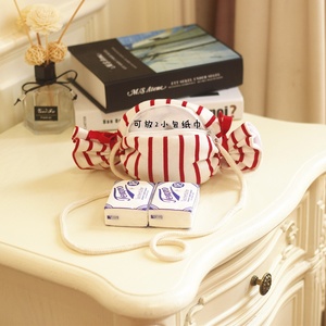 Bolsa de Regalo con Forma de Caramelo, Lona a Rayas Rojas y Blancas, Ecológica, Linda Bolsa de Hombro para Niña, Mini, Nueva, Estilo Coreano - Product Image 6