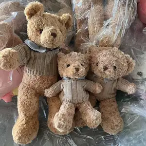 Atacado suéter personalizado de pelúcia de urso de pelúcia brinquedos de pelúcia brindes promocionais corporativos baratos