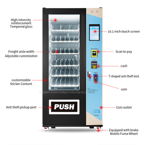 Distributeur automatique réfrigéré intelligent SUKEL avec écran tactile (10 pouces), refroidissement par compresseur, gestion basée sur le cloud, et fonction de change de monnaie - Product Image 6