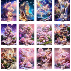 Pintura artesanal para decoración del hogar, manualidades, estampado de flores chinas, juegos completos de punto de cruz contados - Product Image 2
