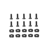 Juego de 10 Accesorios Tácticos, Juego de Repuesto de Tornillos y Tuercas Metálicas Compatibles con Keymod para Caza, Piezas para Secciones Keymod