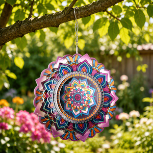 Girandole a Vento in Metallo Personalizzate di Lusso, Girandole Decorative 3D in Acciaio Inossidabile per Giardino, <span class=keywords><strong>Patio</strong></span> e Casa - Product Image 2