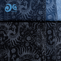 Tissu Denim Jacquard Monstre Mythique GC014K-6 Écologique Totem Dragon Noir pour Garçons Filles Hommes Femmes Streetwear En Stock