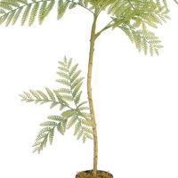 110cm Faux Jacaranda Arbre Plantes Artificielles dans Pot En Plastique Noir pour Bureau Moderne Maison Salon Décor