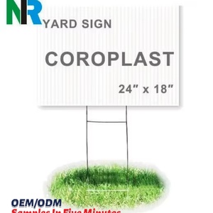 Customized Corrugated Plastic <b>Sheet</b> <b>Waterproof</b> Open Board 4mm 18x24 Yard Signs for Business - Product Image 1