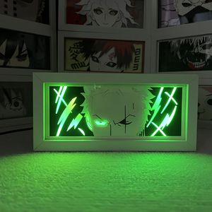 Lampe de sculpture sur papier d'anime One Pieces Zoro Chopper, cadre photo en bois, ornement de bureau, veilleuse Luffy, lampe de chevet pour chambre à coucher - Product Image 4