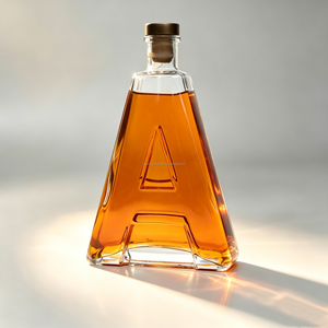 Botellas de Vidrio <span class=keywords><strong>con</strong></span> Formas Únicas, Variedad de Letras a Elegir, Botellas <span class=keywords><strong>con</strong></span> Etiqueta Personalizada OEM para Licor, <span class=keywords><strong>Vodka</strong></span>, Ginebra, Whisky, Tapa de Vidrio Personalizada - Product Image 6