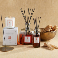 Diffuseur de parfum en verre écologique de luxe avec bâtonnets naturels, huile essentielle naturelle, diffuseur de forme liquide, ensemble cadeau