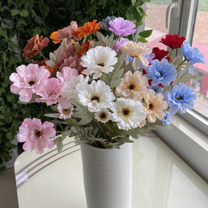 BF-AF133 Composition florale artificielle transfrontalière pour mariage à domicile, <span class=keywords><strong>Hibiscus</strong></span> et Zinnia, pour décoration d'allée et de plafond, Qualité supérieure - Product Image 2