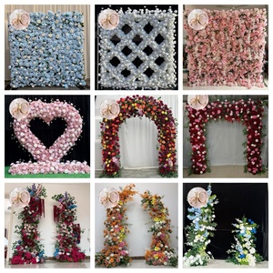 Arco Artificiale per Matrimoni, Gala Aziendali, Decorazioni Formali, Ghirlanda di Fiori Artificiali a Petali Spessi, Decorazione Nuziale a Strati Completi - Product Image 4