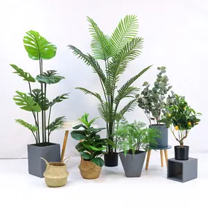 Árvore artificial de plástico para uso externo, plantas pequenas de plástico artificiais para bonsai