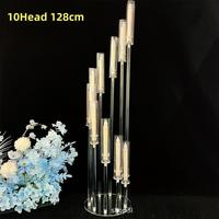 Candélabre moderne en acrylique à 3, 5, 6, 8 ou 10 bras, centre de table pour mariage, décoration de table de mariage