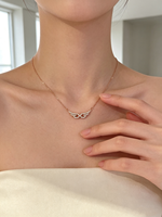 Collier Aile Double en Argent 925 Style Coréen-Japonais, Chaîne de Clavicule Scintillante en Zircon, Design Unique et Tendance