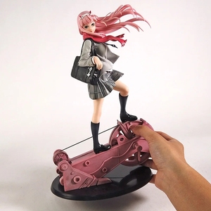 28CM <span class=keywords><strong>Darling</strong></span> in the Franxx 02 Uniforme PVC <span class=keywords><strong>Anime</strong></span> Action Figure Jouet Poupée Interactive pour Enfants et Collectionneurs - Product Image 2