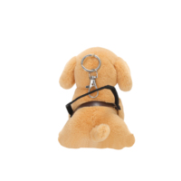 Porte-clés en peluche chien Golden Retriever mignon, poupée chiot assise avec harnais, pendentif de sac, cadeau