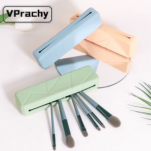 Travel <b>Makeup</b> Brush Holder Make up <b>Organizer</b> Bag <b>Case</b> Cosmetic Pouch Silicone Small <b>Makeup</b> Brush Storage Bag - Product Image 3