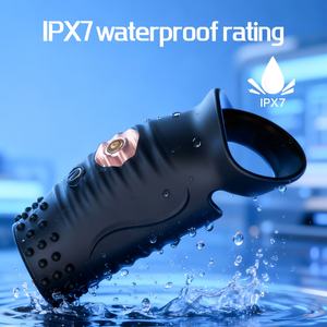 Effektiver Samensperr-Ring mit Fernbedienung Elektrischer Sperma-Ring Erotik-Produkt Weicher Tragbarer Dildo-Kondom für Männer - Product Image 3