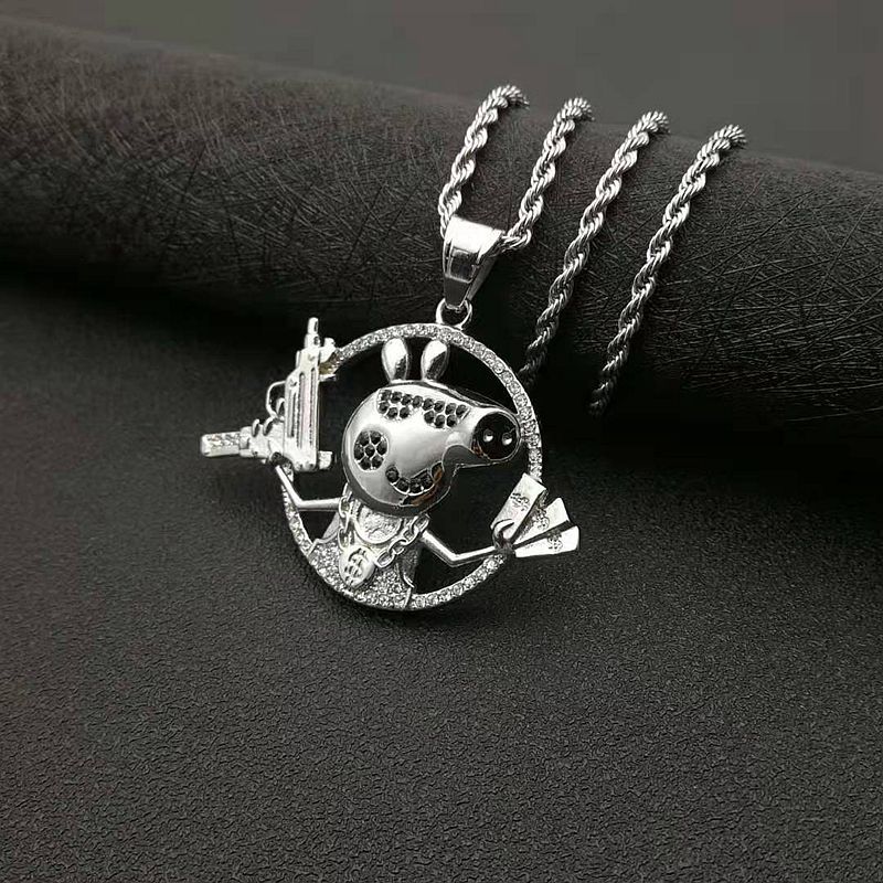 Steel-colored single pendant