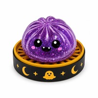 Lot de 2026 Nouveaux Jouets Squishy Fantôme Dumpling Halloween en TPR, Doux, à Remontée Lente, Anti-Stress, 5 Styles Assortis, Vente en Gros