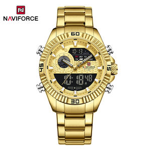 NAVIFORCE 9262S Nouvelle montre pour homme à double affichage, classiques du business, montre-bracelet en acier inoxydable, application multifonctionnelle - Product Image 1