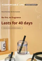 Diffuseur à roseaux en verre de 100 ml |   Encens sans flamme luxueux pour hôtels et maisons |   Diffuseur d'arômes premium à longue durée de parfum