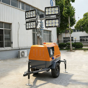 Light <b>Tower</b> 7M LED Manual Lift AC <b>Power</b> Construction Site Lighting - Product Image 3