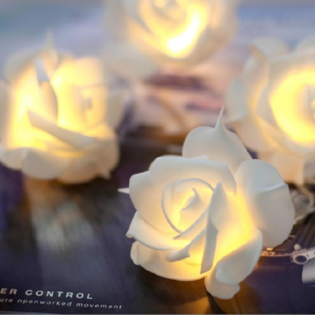 Factory Outlets Battery Powered Indoor Mini Led Paper Rose Christmas String Lights