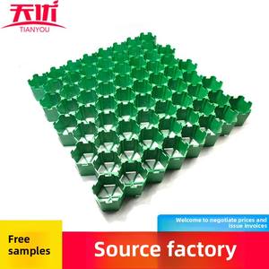 กริดพลาสติก HDPE อุตสาหกรรมสีเขียวสำหรับการปลูกหญ้าที่จอดรถอิฐเลนไฟสีเขียวการป้องกันความลาดชันของแม่น้ำ - Product Image 3