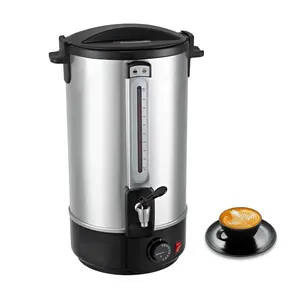 Commercial 304 Stainless Steel Hot Water Urn Insulation Bucket With Dual Layer Portable Electric Coffee Urn