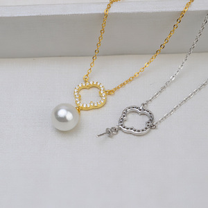 Accessoires de bijoux en argent S925 pour la création de bijoux en perles, boucles d'oreilles pour femme, petit pendentif vide en forme de feuille, crochet de tête vide, support pour Tide 1350 - Product Image 3