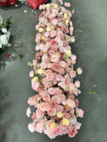 Chemin de table en fleurs artificielles de haute qualité, chemin de table en soie, chemins de table pour escaliers, chemins de table pour allées de mariage