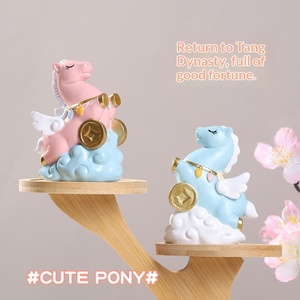 ROOGO if Chaozhou Wenchuang Mignon Cheval Gras Thème Animal en Résine, Ornements Créatifs, Cadeaux d'Accompagnement pour Attractions Muséales - Product Image 5