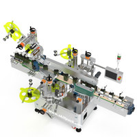 Machine d'étiquetage automatique SKILT à trois côtés (haut, avant et arrière) pour bouteilles en verre, bocaux et canettes