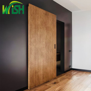 Hiện Đại Ẩn Trượt Cửa Gỗ Nội Bộ Rắn Gỗ Ma Cửa Veneer Ma Hệ Thống Cửa Với Mềm Đóng Cửa - Product Image 1