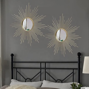 Espejos grandes de Metal de hierro para decoración de pared, cristales decorativos modernos y redondos para dormitorio, sala de estar y baño - Product Image 5