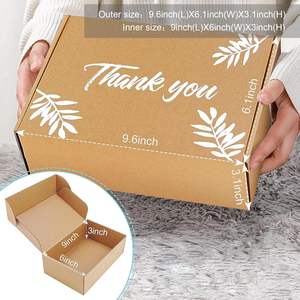 <span class=keywords><strong>Cajas</strong></span> de Envío de Cartón Corrugado para Pequeñas Empresas, Color Marrón, <span class=keywords><strong>Medidas</strong></span> Interiores 9x6x3 Pulgadas - Product Image 2