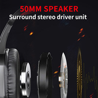 50Mm Speark 3.5Mm filaire casque écouteurs avec micro pour les jeux bas prix casque stéréo Surround son casque de jeu
