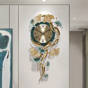 Ak Brass Nordic Creative Luxury Metal Hanging Quartz Wall Clock Household Fashion Living Room Decorative Silent Wall Clocks