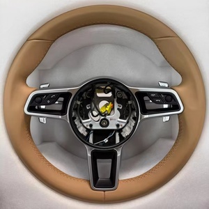 Volante de Fibra de Carbono Compatible con Porsche Panamera Cayenne <span class=keywords><strong>Macan</strong></span> 718 911 Cayman 918 Taycan Carrera Boxster 911.2 981 987 957 - Product Image 3