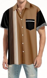 <span class=keywords><strong>Camisas</strong></span> personalizadas de algodón <span class=keywords><strong>estilo</strong></span> <span class=keywords><strong>Rockabilly</strong></span> para hombre, <span class=keywords><strong>camisas</strong></span> de manga corta con botones, antiarrugas, anticontracción, Popelina, Fitness, bolos, informales - Product Image 3