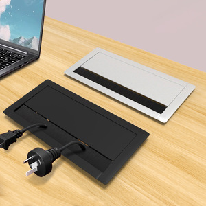 Multifunctional Aluminum Alloy Desktop Cable Box With Socket Storage <b>Rectangle</b> Modern Style Durable - Product Image 2