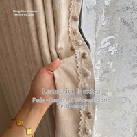 Rideaux occultants Morris en jacquard floral chenille, style français haut de gamme, sur mesure pour lucarne, hiver, salon, chambre, 70-90% occultation