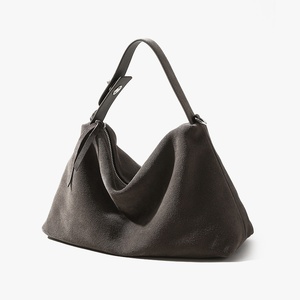 Autumn Winter Women's Genuine Cowhide Leather Crossbody Pillow Bag High Glossy Matte Finish Korean Japanese Niche Handbags - Product Image 6