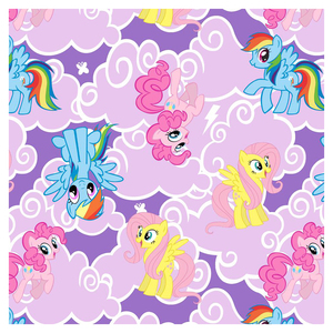 Các Factory Outlet Vibrant Pinkie Pie Pony Và <span class=keywords><strong>Rainbow</strong></span> Pony Phim Hoạt Hình Tùy Chỉnh Bông Dệt Vải In Kỹ Thuật Số Cho May Mặc - Product Image 6