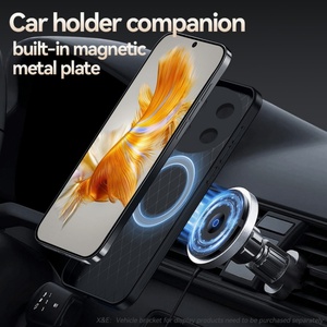 Funda Protectora de Lujo para Honor <span class=keywords><strong>X80pro</strong></span> Max, Textura de Cuero, Tacto Sedoso, TPU Mate, PC, Soporte Magnético para Auto, Antiarañazos - Product Image 6
