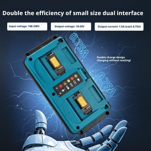 Mini <span class=keywords><strong>Cargador</strong></span> Portátil Rápido de 2 Puertos para Baterías <span class=keywords><strong>Makita</strong></span> de 18V, Compatible con BL1830 BL1850 BL1860 para una Carga Eficiente - Product Image 6