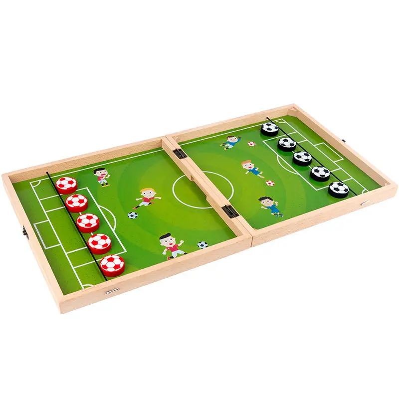 15 In 1 Wooden Fast Sling Puck Board Game Toys Set Speed Hockey Sling Puck Table Game Indoor Party Toys For Adult Child Family