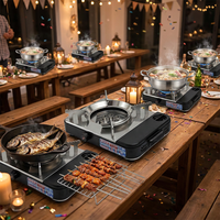 Réchaud de cuisson manuel Deyanhaohuo à huile minérale haute efficacité avec buse rechargeable, contrôle de température 85-100°C, autonomie de 2 heures